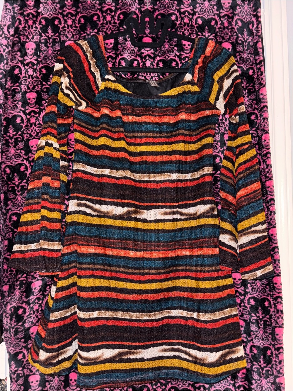 Boho Sleeved Dress Multicolored